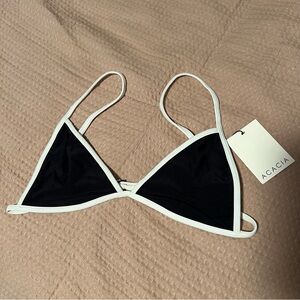 acacia baja piped top in ash S bnwt